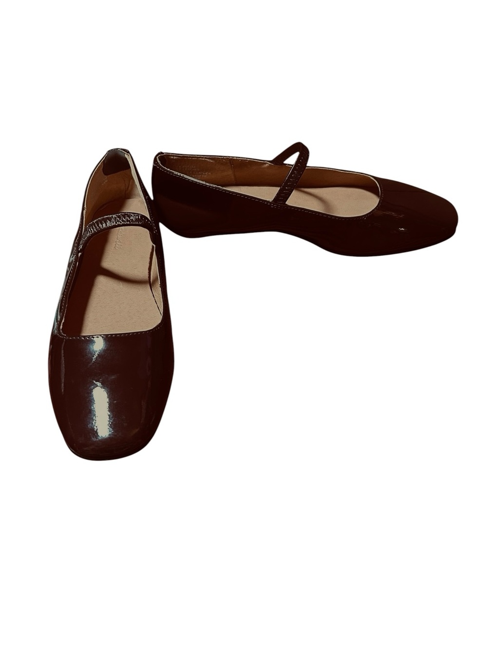 Madewell Dark Plum Size 7 Greta Ballet Flats Patent Leather Mary Jane